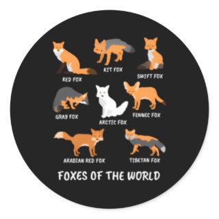 Foxes Of The World Fox Classic Round Sticker