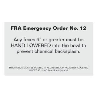 FRA Order Rectangular Sticker