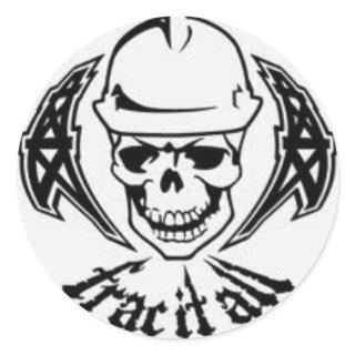 Frac it all classic round sticker