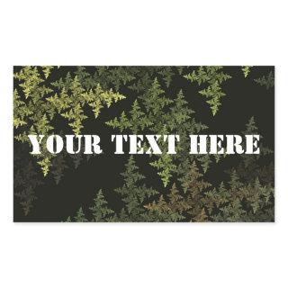 Fractal Camouflage Rectangular Sticker