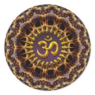 Fractal Weave Golden (Aum) Symbol Sticker