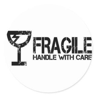 Fragile Classic Round Sticker
