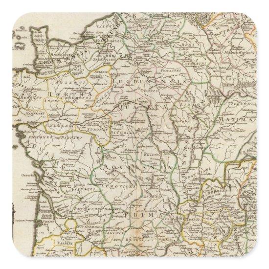 France and Switzerland 2 Square Sticker
