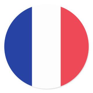 France Flag Classic Round Sticker