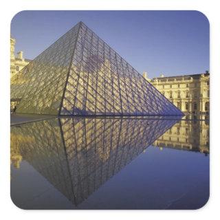 FRANCE, Paris Reflection, Pyramid. The Louvre Square Sticker