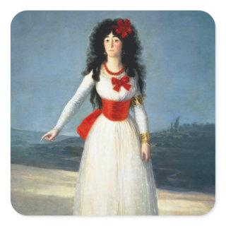 Francisco Jose de Goya y Lucientes | The Duchess o Square Sticker
