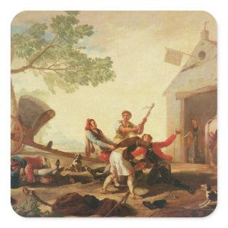 Francisco Jose de Goya y Lucientes | The Fight at  Square Sticker