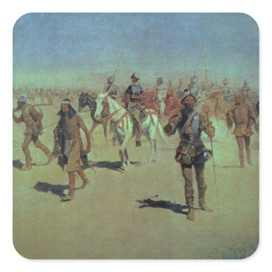 Francisco Vasquez de Coronado  Making his Way Square Sticker