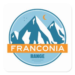 Franconia Range New Hampshire Stars Moon Square Sticker