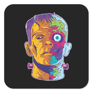 Frankenstein Monster Square Sticker
