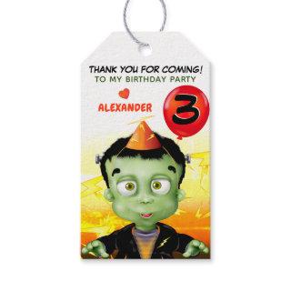 Frankenstein Monster Thank You Birthday Gift Tags