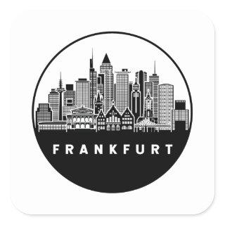 Frankfurt Germany Skyline Square Sticker