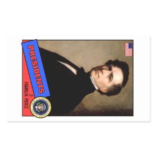 Franklin Pierce Baseball Card Rectangular Sticker