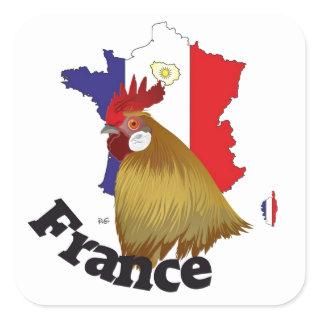 Frankreich France Francia Aufkleber Square Sticker