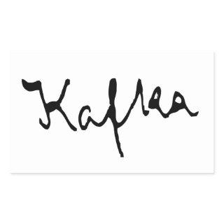 Franz Kafka signature Rectangular Sticker