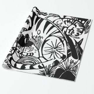 Franz Marc - Black and White Tiger - Abstract Art