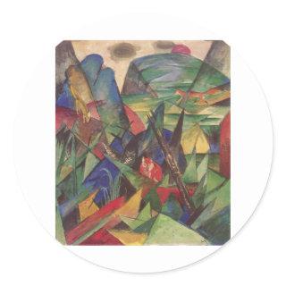 Franz Marc - Foxes 1913 Oil Canvas Red Fox Sly Classic Round Sticker
