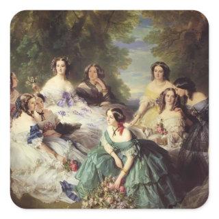Franz Winterhalter-Empress Eugenie with her Ladies Square Sticker