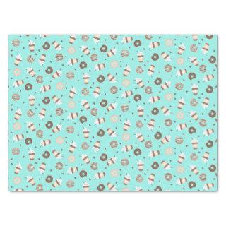 Frappuccino Coffee Sprinkled Donut Pattern Tissue Paper