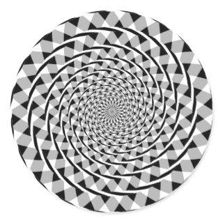 Fraser spiral illusion classic round sticker