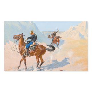 Frederic Remington - The Advance-Guard, or The Mil Rectangular Sticker