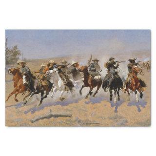 Frederic Remington Western Art “Dash For The Timbe Tissue Paper
