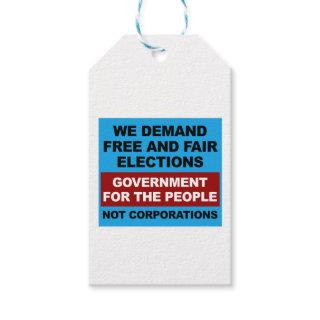 Free and Fair Elections Gift Tags