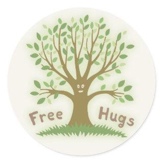 Free Hugs Classic Round Sticker