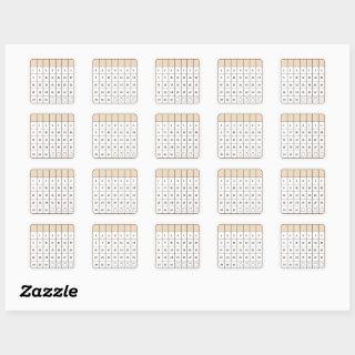 Free Monthly Calendar Calcomanía Square Sticker