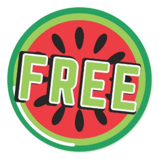 Free Palestine watermelon- Freedom for Palestinian Classic Round Sticker