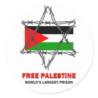 FREE PALESTINE: WORLD'S LARGEST PRISON STICKER