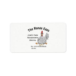 free range egg box Label farm shop