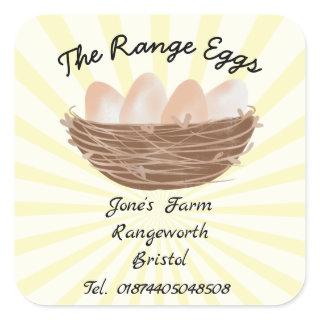 free range egg box Label farm shop