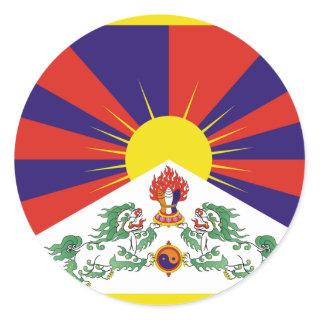 Free Tibet Flag Classic Round Sticker