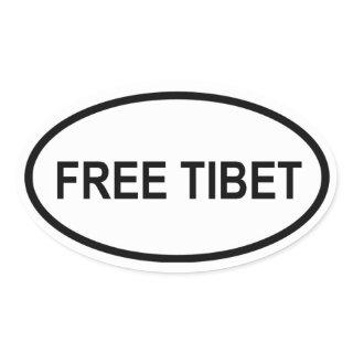 FREE TIBET OVAL STICKER