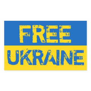 Free Ukraine Rectangular Sticker