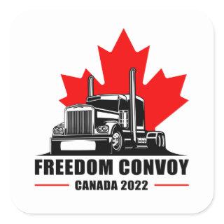 Freedom Convoy 2022 United Canadian Patriot Trucke Square Sticker