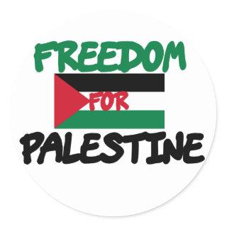 Freedom for Palestine Classic Round Sticker