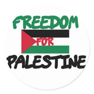 Freedom for Palestine Classic Round Sticker