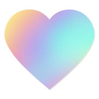 Freeform Pastel Gradient Heart Sticker