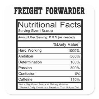 Freight Forwarder Square Sticker