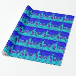 French Blue Abstract with Woven Texture