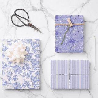 French Blue  Flat Sheet Set of 3