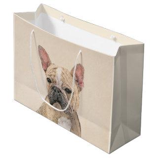 French Bulldog (Sable) Painting - Cute Original Do Large Gift Bag