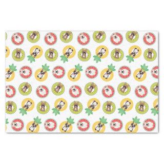 French Bulldogs In Fruit Pool Floats Pattern Tissue Paper