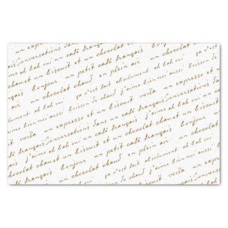 French Café Conversations Gold Words and Phrases T Tissue Paper