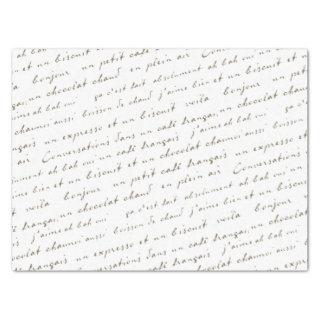 French Café Conversations Sepia Words and Phrases  Tissue Paper