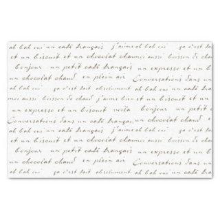 French Café Conversations Sepia Words and Phrases Tissue Paper
