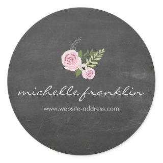 FRENCH FLORAL BOUQUET on CHALKBOARD Sticker