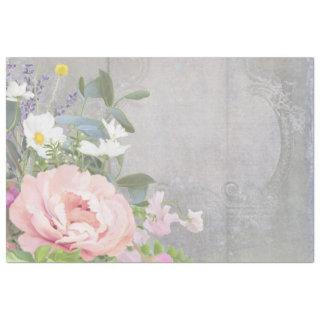 French Flower Market Elegant Vintage Pink Gray Art Tissue Paper